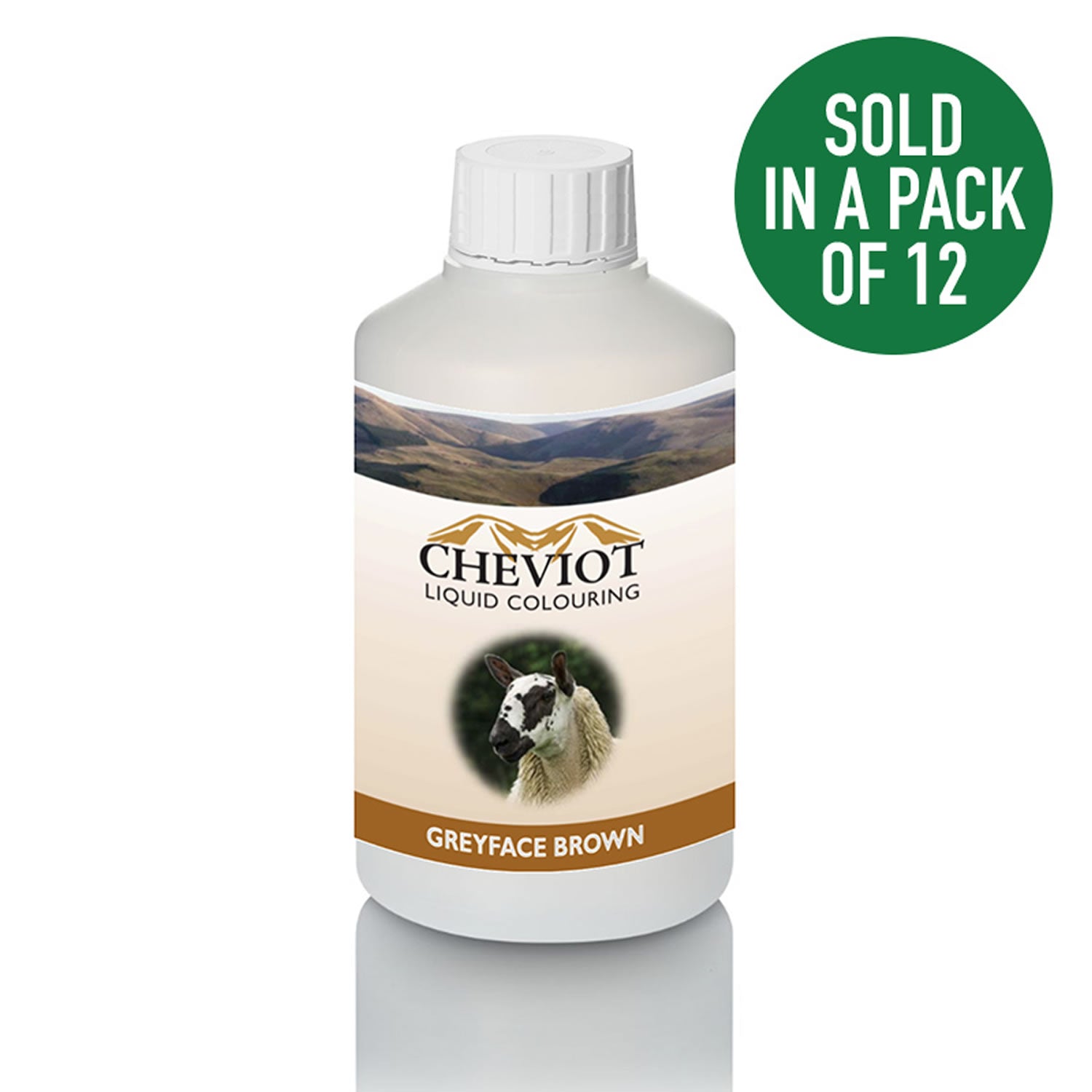 CHEVIOT SHEEP COLOURING LIQUID GREYFACE BROWN 500 ML X 12 PACK ...